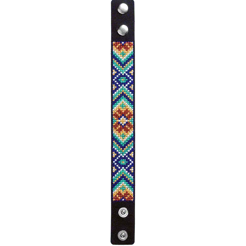 Bracelet Needlecraft Kit - Cross Stitch Kits on Leather Wonderland Crafts Bracelet Kits - HobbyJobby
