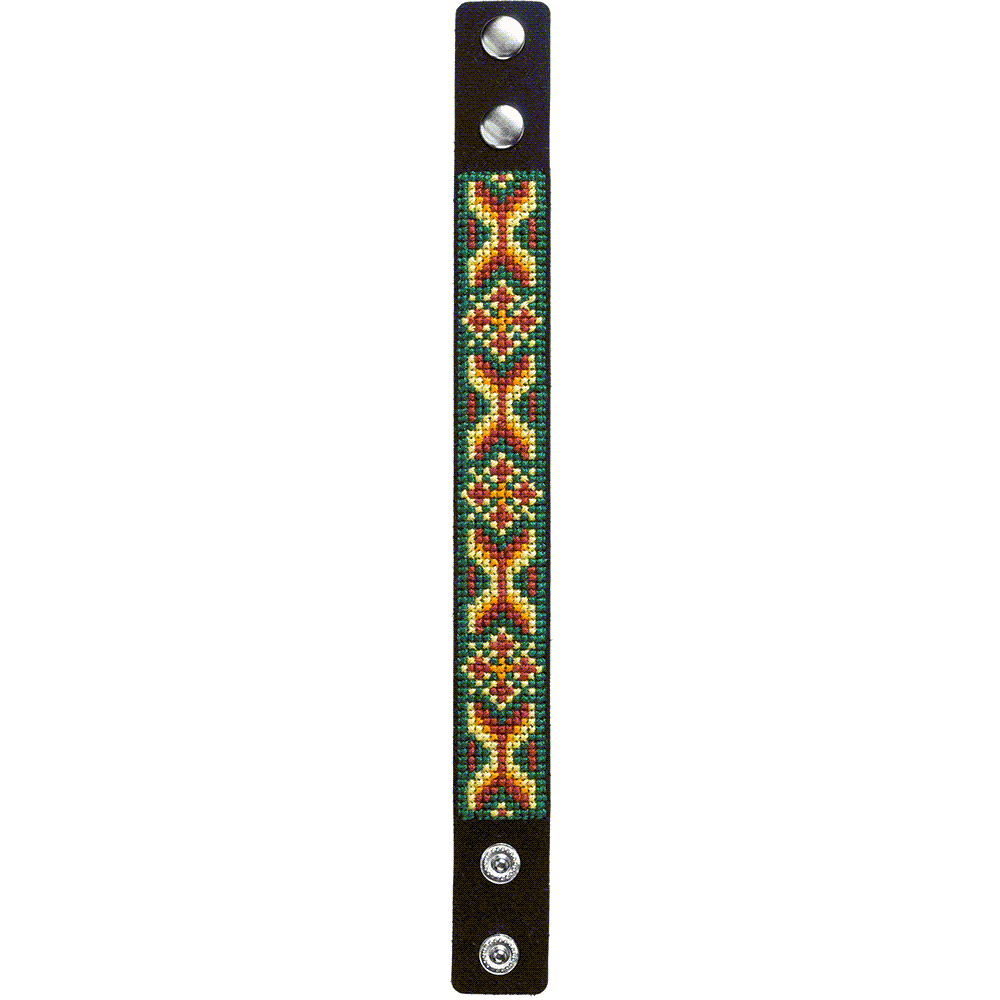 Bracelet Needlecraft Kit - Cross Stitch Kits on Leather Wonderland Crafts Bracelet Kits - HobbyJobby