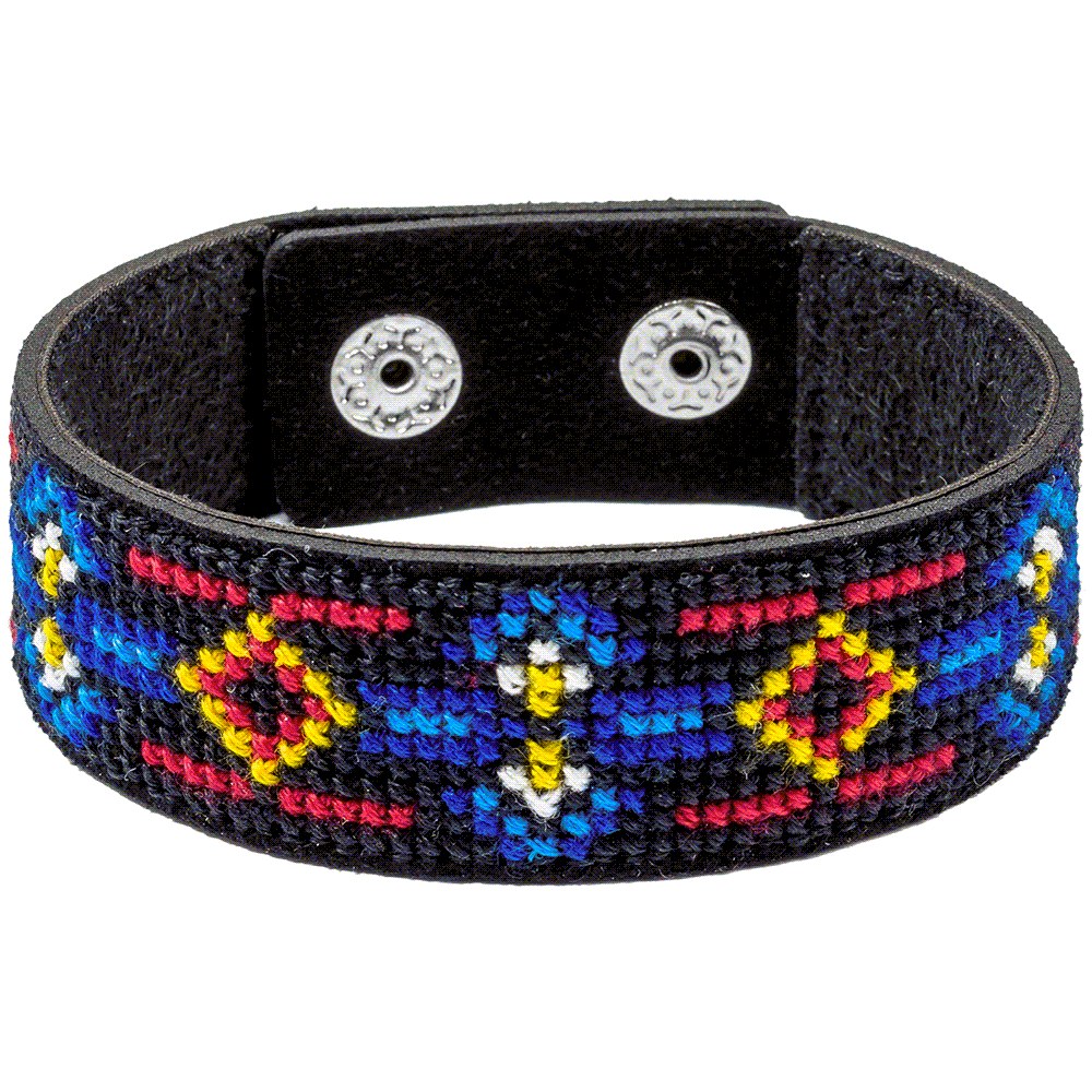 Bracelet Needlecraft Kit - Cross Stitch Kits on Leather Wonderland Crafts Bracelet Kits - HobbyJobby