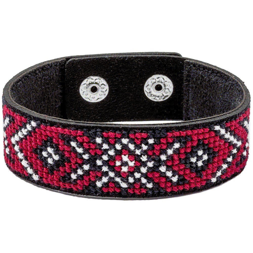 Bracelet Needlecraft Kit - Cross Stitch Kits on Leather Wonderland Crafts Bracelet Kits - HobbyJobby