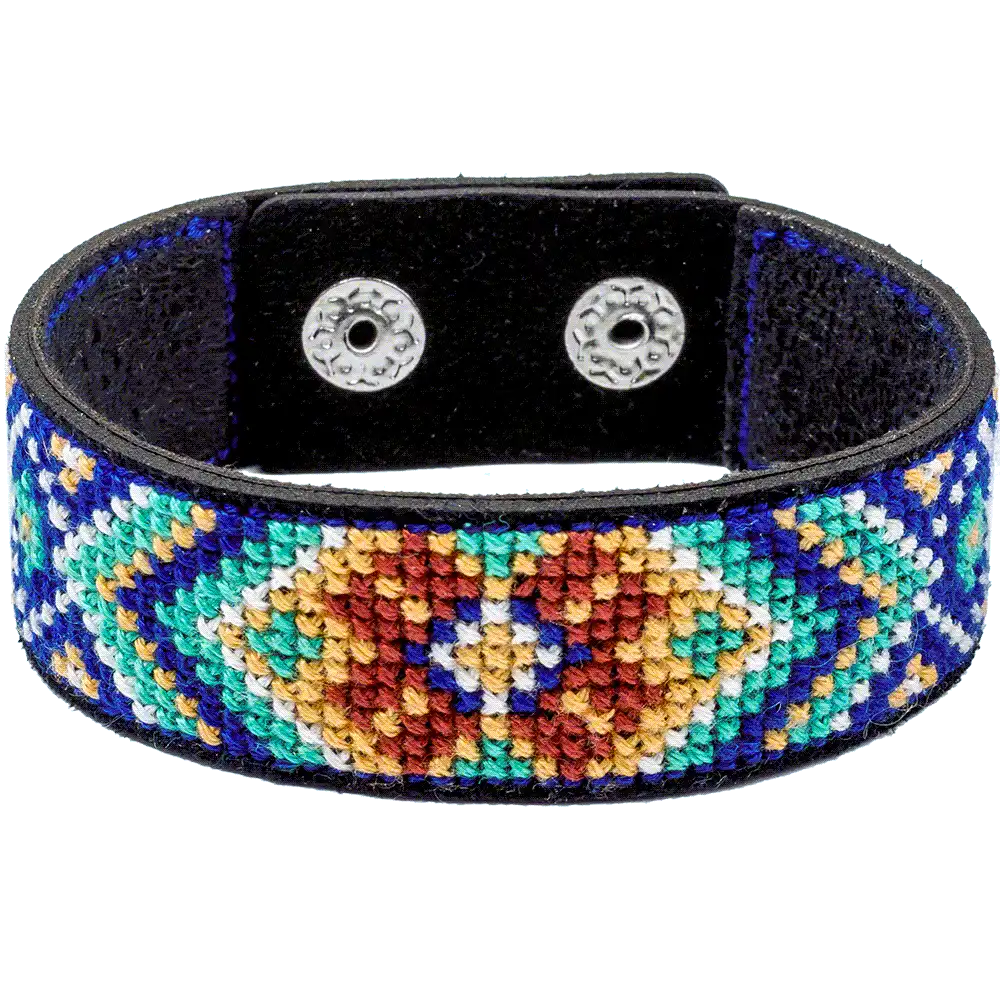 Bracelet Needlecraft Kit - Cross Stitch Kits on Leather Wonderland Crafts Bracelet Kits - HobbyJobby