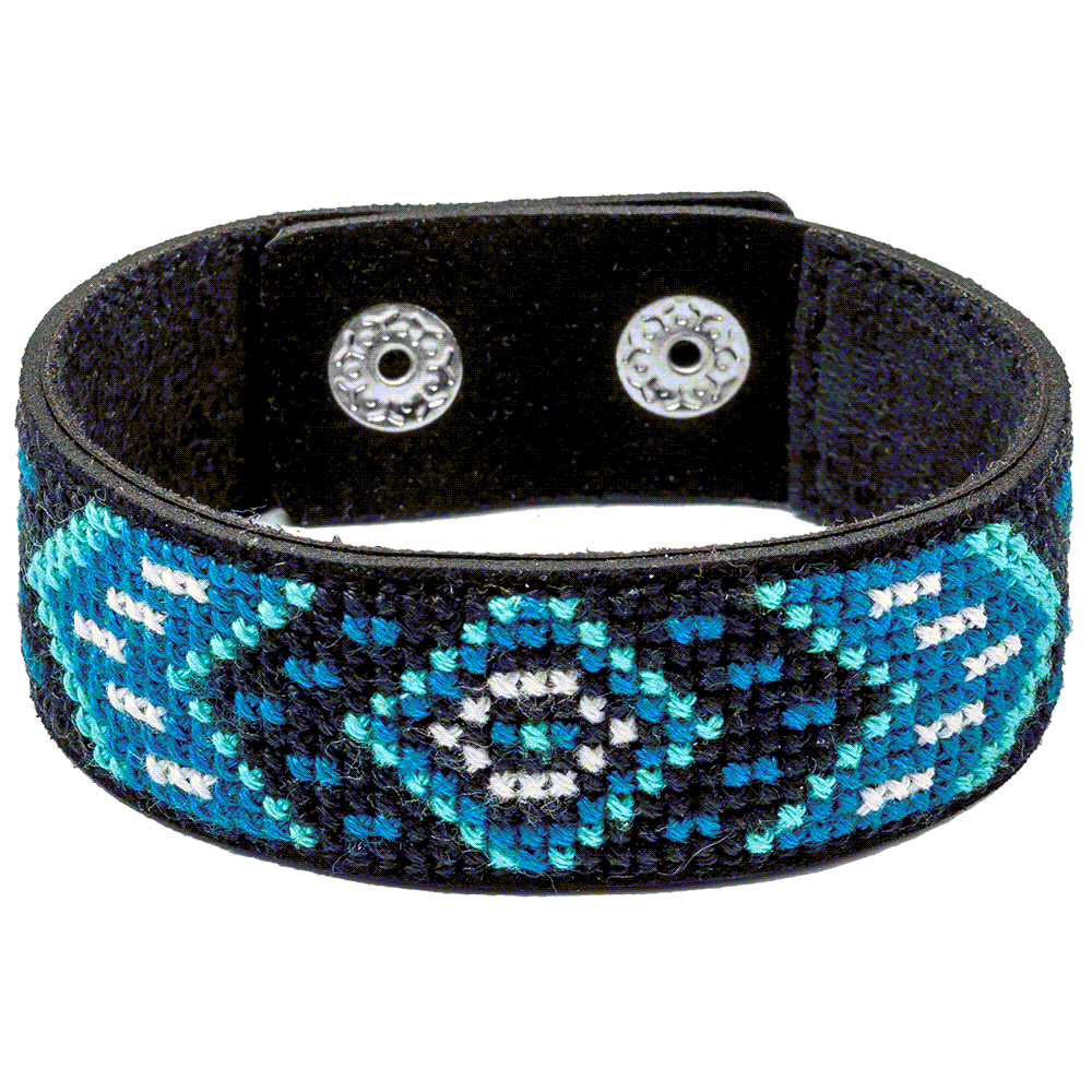Bracelet Needlecraft Kit - Cross Stitch Kits on Leather Wonderland Crafts Bracelet Kits - HobbyJobby