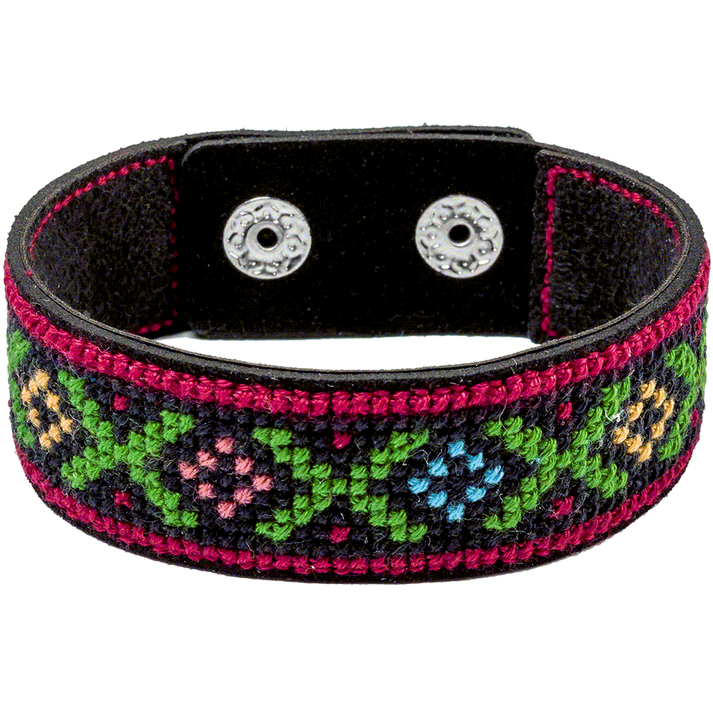 Bracelet Needlecraft Kit - Cross Stitch Kits on Leather Wonderland Crafts Bracelet Kits - HobbyJobby