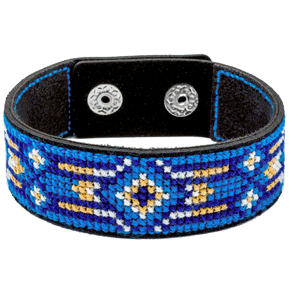 Bracelet Needlecraft Kit - Cross Stitch Kits on Leather Wonderland Crafts Bracelet Kits - HobbyJobby