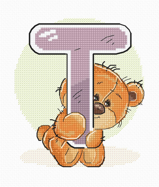 Cross Stitch Kit Alphabet - Luca-S Kit - Letter „T” B1221 - HobbyJobby