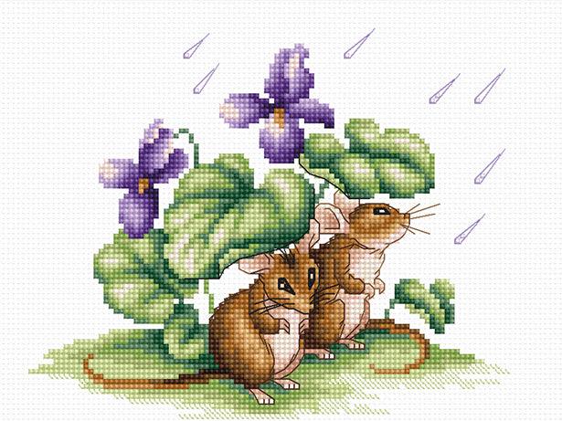 Cross Stitch Kit Luca-S - B1041, Mice - HobbyJobby