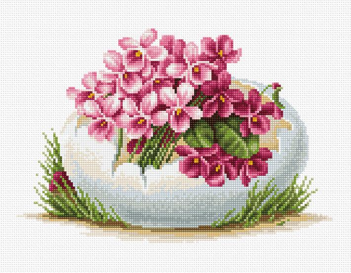 Cross Stitch Kit Luca-S - B105, Easter greeting card - HobbyJobby