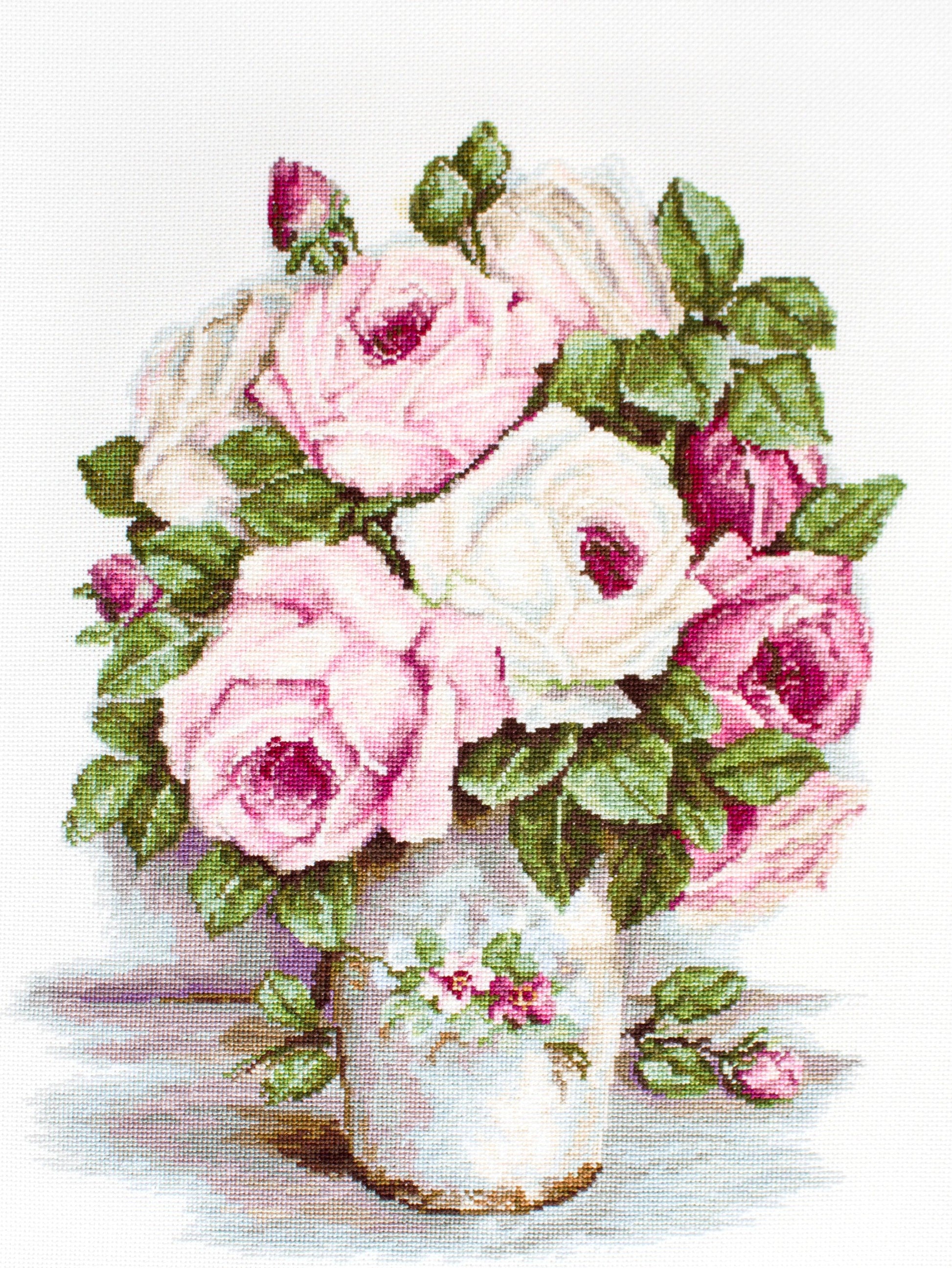 Cross Stitch Kit Luca-S - B2329 Mixed Roses - HobbyJobby