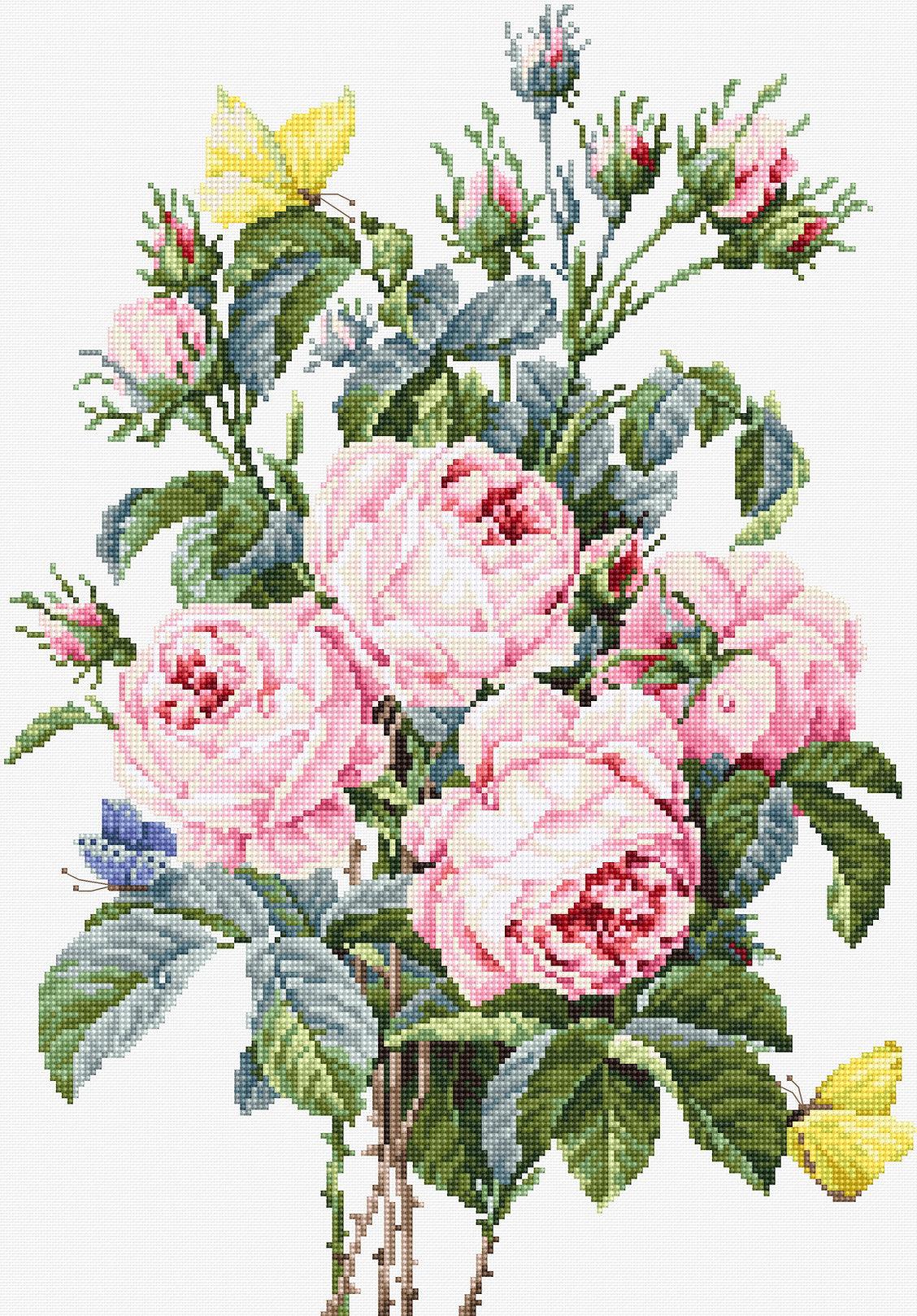 Cross Stitch Kit Luca-S - Bouquet of roses BA2373 - HobbyJobby