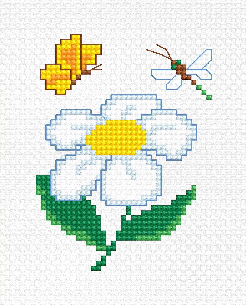 Cross Stitch Kit Luca-S - Chamomile, B1063 Cross Stitch Kits - HobbyJobby