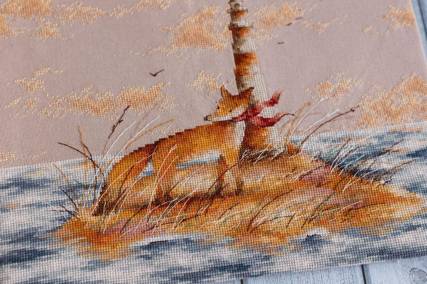 Cross Stitch Kit Luca-S - Fox on Island, CD006 - Luca-S Cross Stitch Kits