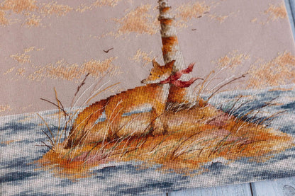 Cross Stitch Kit Luca-S - Fox on Island, CD006 - Luca-S Cross Stitch Kits