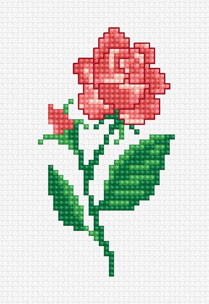 Cross Stitch Kit Luca-S - Rose, B1062 Cross Stitch Kits - HobbyJobby