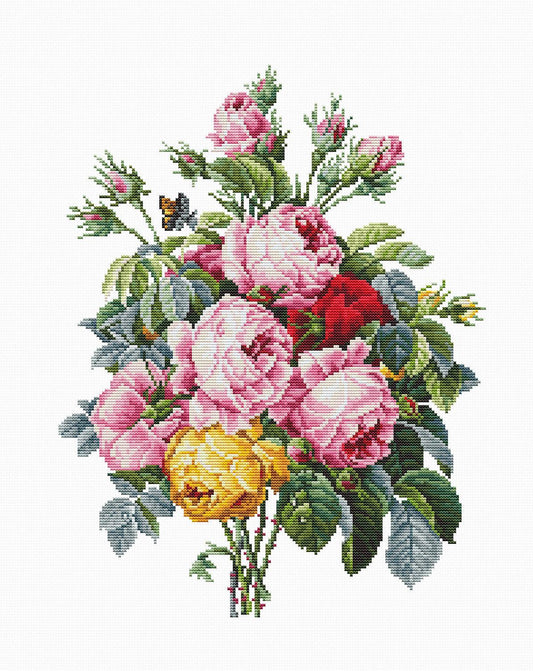 Cross Stitch Kit Luca-S - Roses, B2372 - HobbyJobby