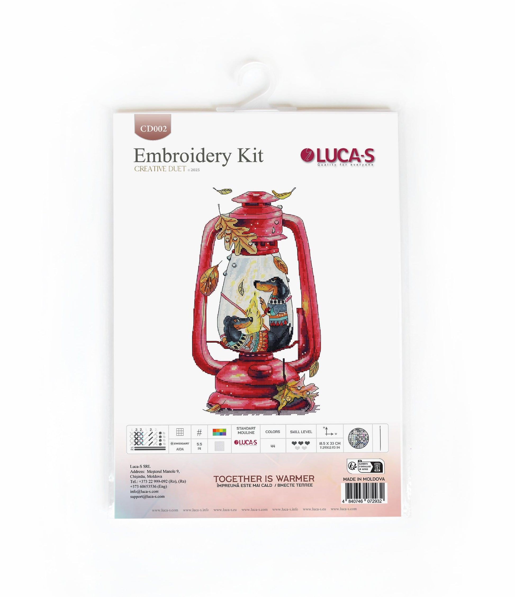 Cross Stitch Kit Luca-S - Together is warmer, CD002 - Luca-S Cross Stitch Kits