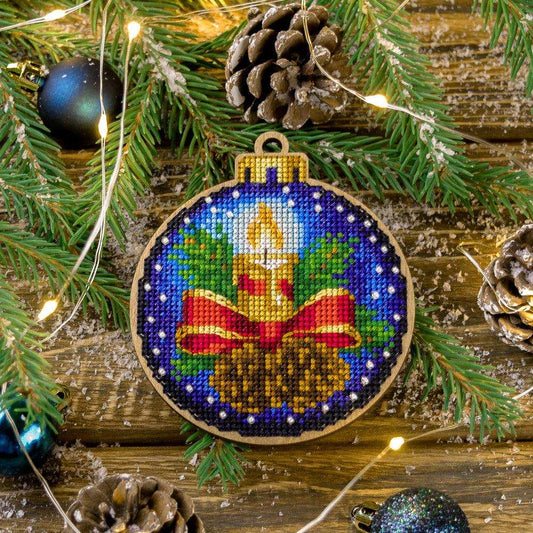 Cross Stitch Kit with Beads on Wood - Toys Needlecraft on Wood Wonderland Crafts Wooden Kits - HobbyJobby