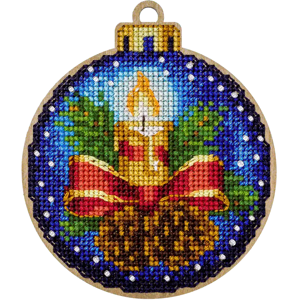 Cross Stitch Kit with Beads on Wood - Toys Needlecraft on Wood Wonderland Crafts Wooden Kits - HobbyJobby