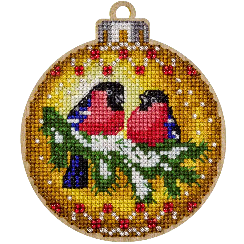 Cross Stitch Kit with Beads on Wood - Toys Needlecraft on Wood Wonderland Crafts Wooden Kits - HobbyJobby