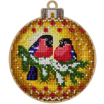 Cross Stitch Kit with Beads on Wood - Toys Needlecraft on Wood Wonderland Crafts Wooden Kits - HobbyJobby