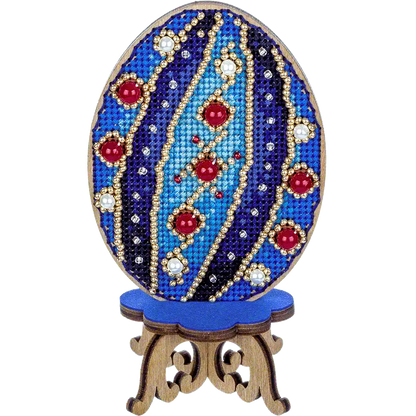 Cross Stitch Kit with Beads on Wood Wonderland Crafts Wooden Kits - HobbyJobby