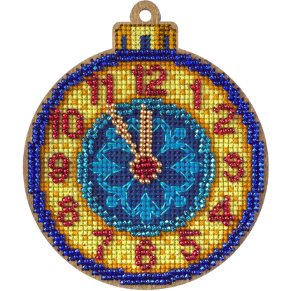 Cross Stitch Kit with Beads on Wood Wonderland Crafts Wooden Kits - HobbyJobby