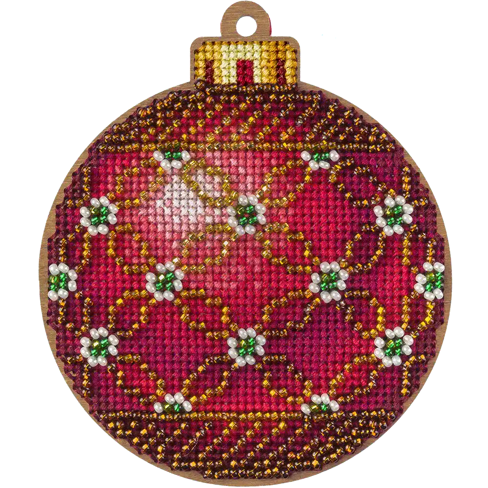 Cross Stitch Kit with Beads on Wood Wonderland Crafts Wooden Kits - HobbyJobby