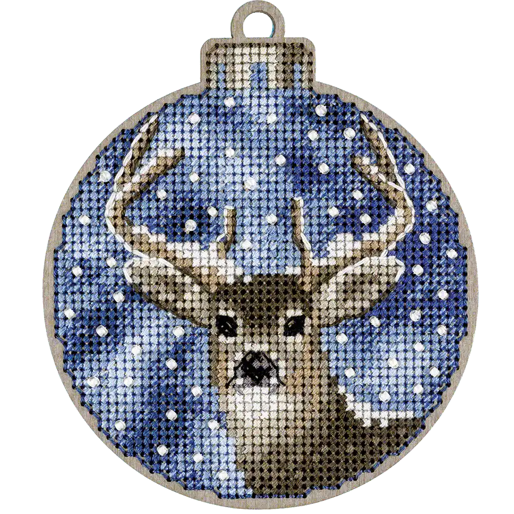 Cross Stitch Kit with Beads on Wood Wonderland Crafts Wooden Kits - HobbyJobby
