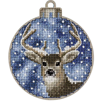 Cross Stitch Kit with Beads on Wood Wonderland Crafts Wooden Kits - HobbyJobby