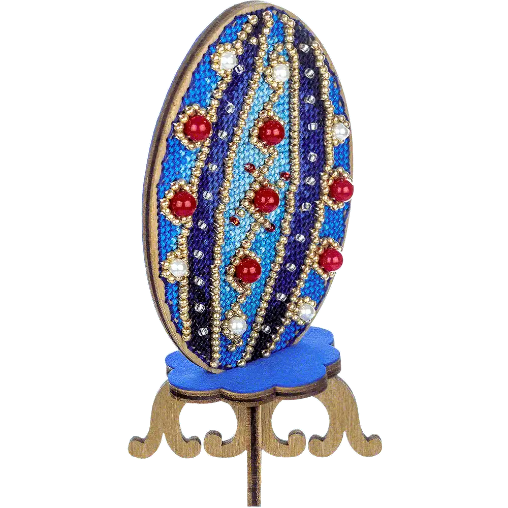 Cross Stitch Kit with Beads on Wood Wonderland Crafts Wooden Kits - HobbyJobby