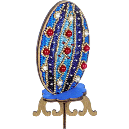 Cross Stitch Kit with Beads on Wood Wonderland Crafts Wooden Kits - HobbyJobby