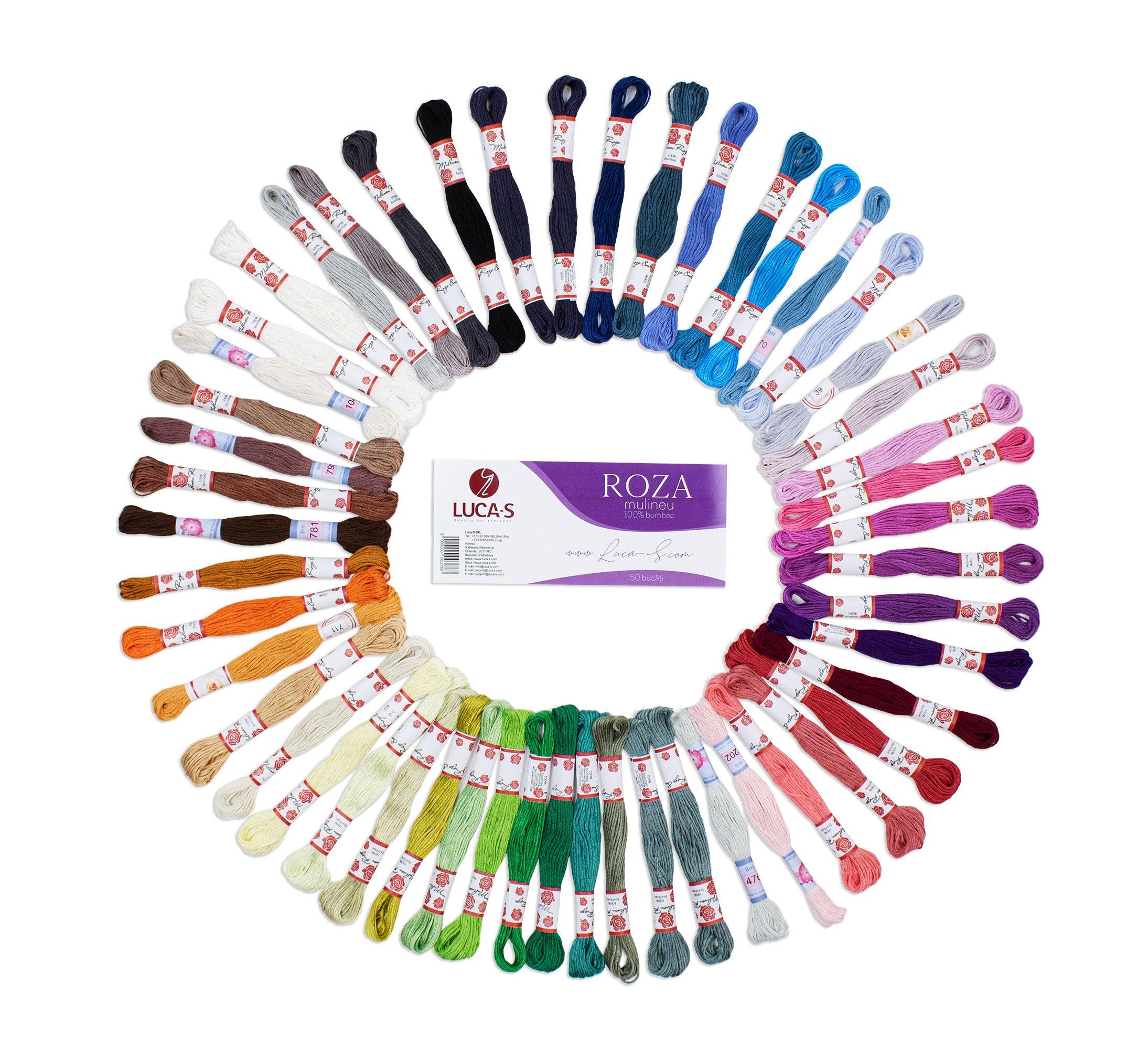 Embroidery Thread Rosa - 25/50 Color Pack - 8m Skeins – Crafts Wholesale
