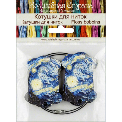 Floss bobbins FLC-104(S) (6 pieces) Wonderland Crafts Floss Bobbins - HobbyJobby