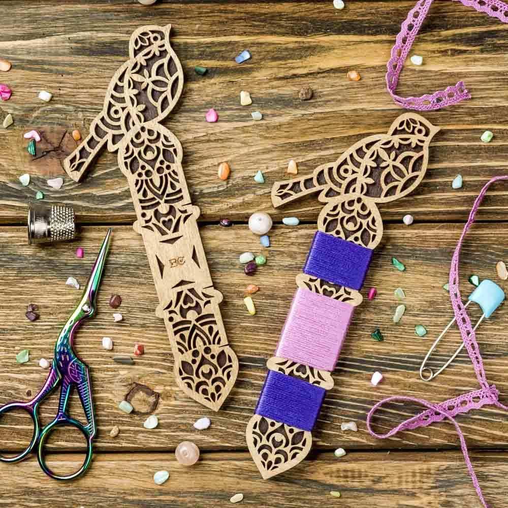 Floss Bobbins, Wooden Thread Bobbins - Thread Organizers Wonderland Crafts Floss Bobbins - HobbyJobby