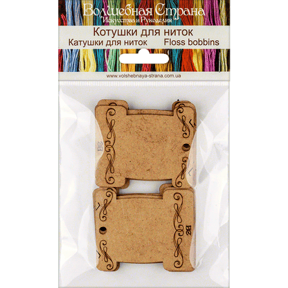 Floss Bobbins, Wooden Thread Bobbins - Thread Organizers Wonderland Crafts Floss Bobbins - HobbyJobby