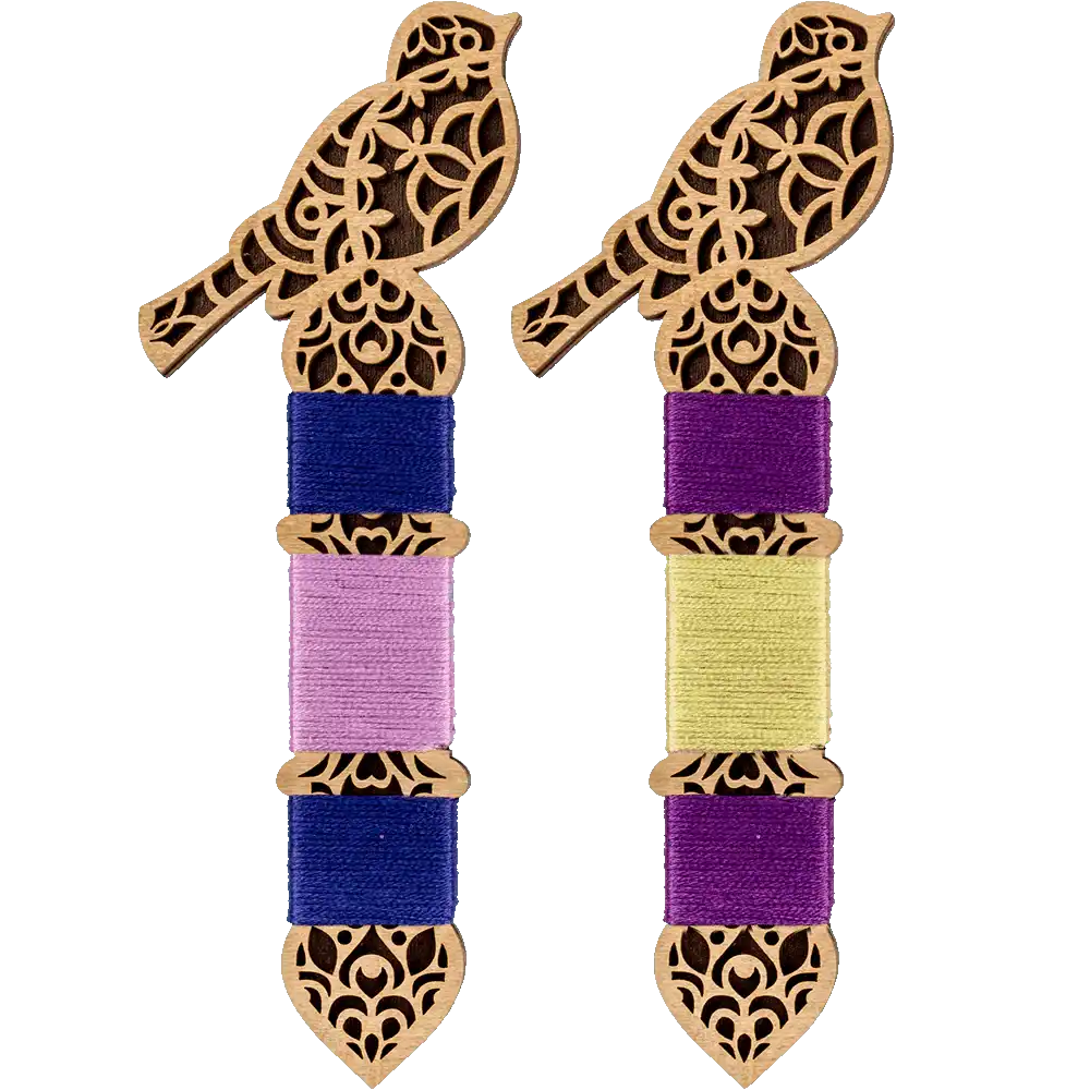 Floss Bobbins, Wooden Thread Bobbins - Thread Organizers Wonderland Crafts Floss Bobbins - HobbyJobby