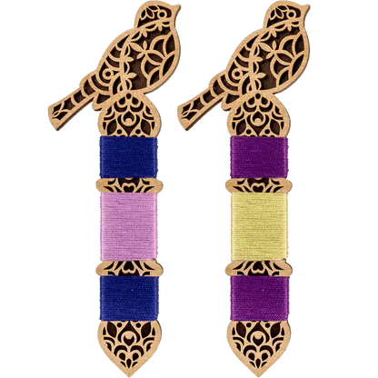 Floss Bobbins, Wooden Thread Bobbins - Thread Organizers Wonderland Crafts Floss Bobbins - HobbyJobby