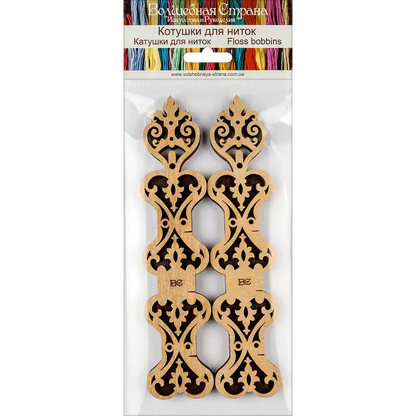 Floss Bobbins, Wooden Thread Bobbins - Thread Organizers Wonderland Crafts Floss Bobbins - HobbyJobby