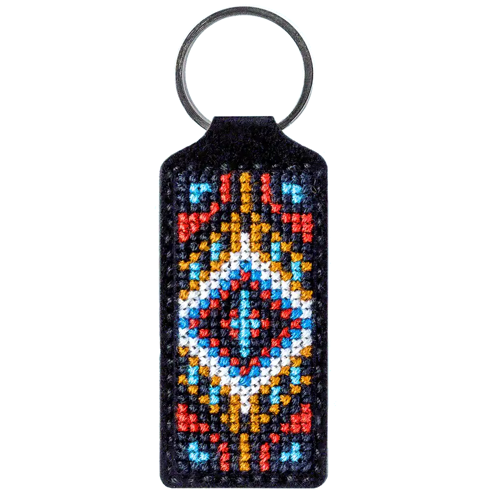 Key Chain Needlecraft Kit - Cross Stitch Kit on Leather Wonderland Crafts Key-Chain Kit - HobbyJobby
