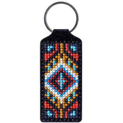 Key Chain Needlecraft Kit - Cross Stitch Kit on Leather Wonderland Crafts Key-Chain Kit - HobbyJobby
