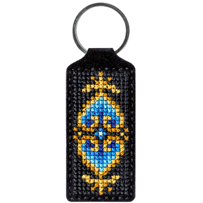 Key Chain Needlecraft Kit - Cross Stitch Kit on Leather Wonderland Crafts Key-Chain Kit - HobbyJobby