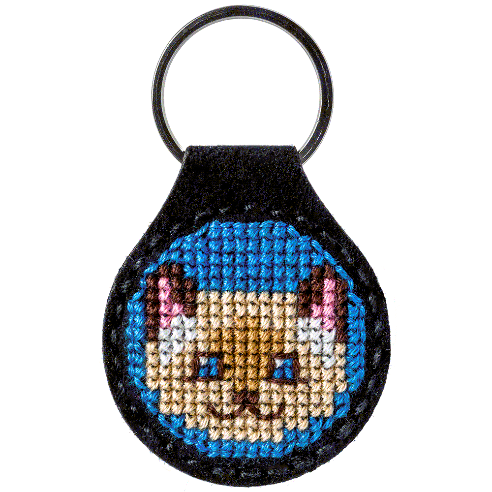 Key Chain Needlecraft Kit - Cross Stitch Kit on Leather Wonderland Crafts Key-Chain Kit - HobbyJobby