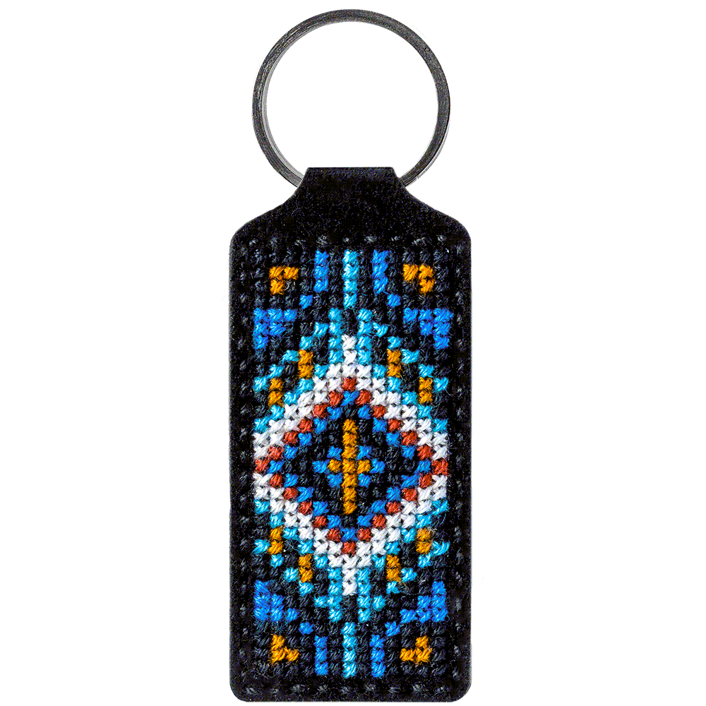 Key Chain Needlecraft Kit - Cross Stitch Kit on Leather Wonderland Crafts Key-Chain Kit - HobbyJobby
