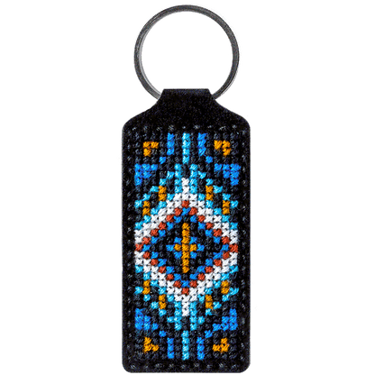 Key Chain Needlecraft Kit - Cross Stitch Kit on Leather Wonderland Crafts Key-Chain Kit - HobbyJobby