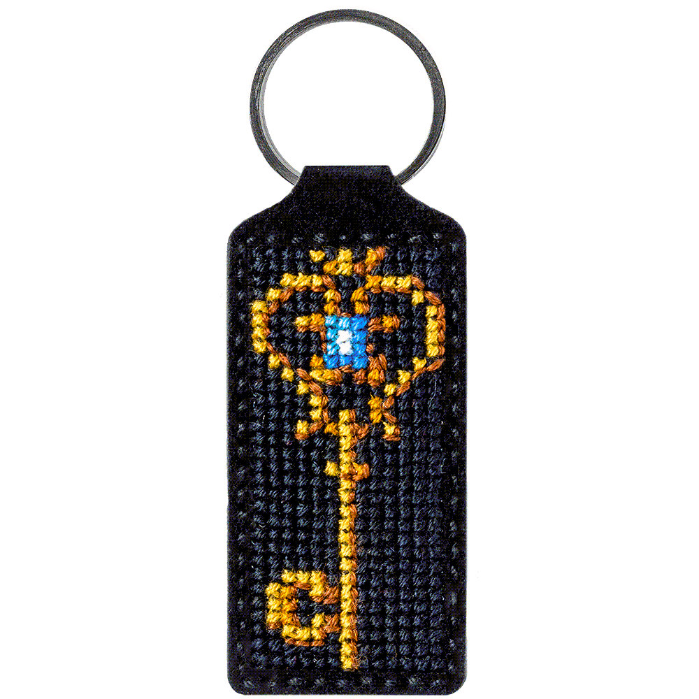 Key Chain Needlecraft Kit - Cross Stitch Kit on Leather Wonderland Crafts Key-Chain Kit - HobbyJobby