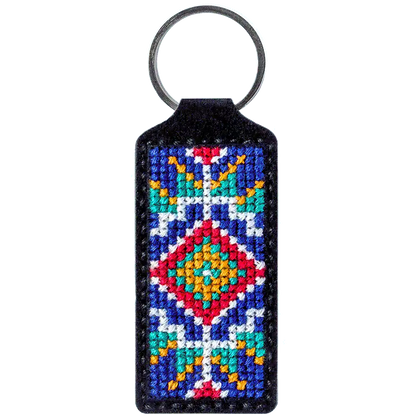 Key Chain Needlecraft Kit - Cross Stitch Kits on Leather Wonderland Crafts Key-Chain Kit - HobbyJobby