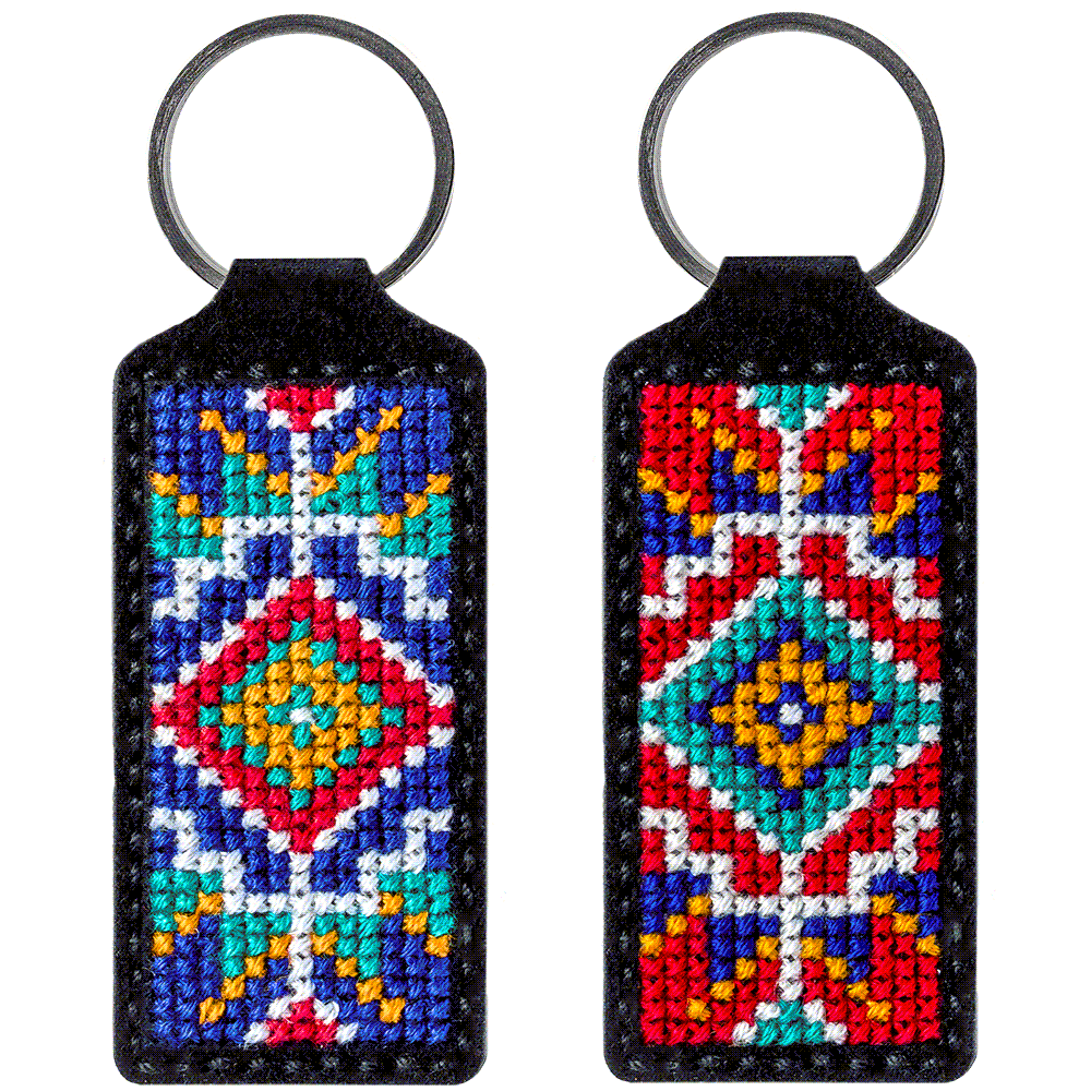 Key Chain Needlecraft Kit - Cross Stitch Kits on Leather Wonderland Crafts Key-Chain Kit - HobbyJobby