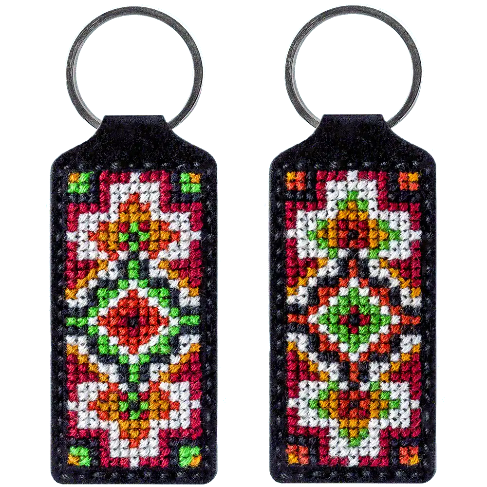 Key Chain Needlecraft Kit - Cross Stitch Kits on Leather Wonderland Crafts Key-Chain Kit - HobbyJobby