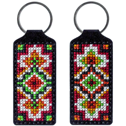 Key Chain Needlecraft Kit - Cross Stitch Kits on Leather Wonderland Crafts Key-Chain Kit - HobbyJobby