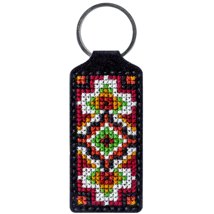 Key Chain Needlecraft Kit - Cross Stitch Kits on Leather Wonderland Crafts Key-Chain Kit - HobbyJobby