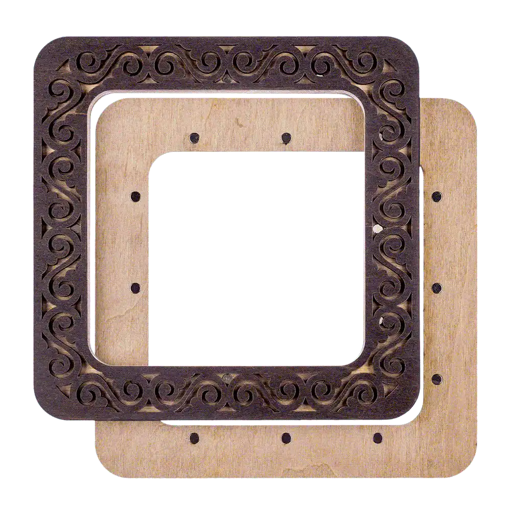 Magnetic Embroidery Hoop - Wooden Cross Stitch Hoop (10x10cm) Wonderland Crafts Hoops - HobbyJobby